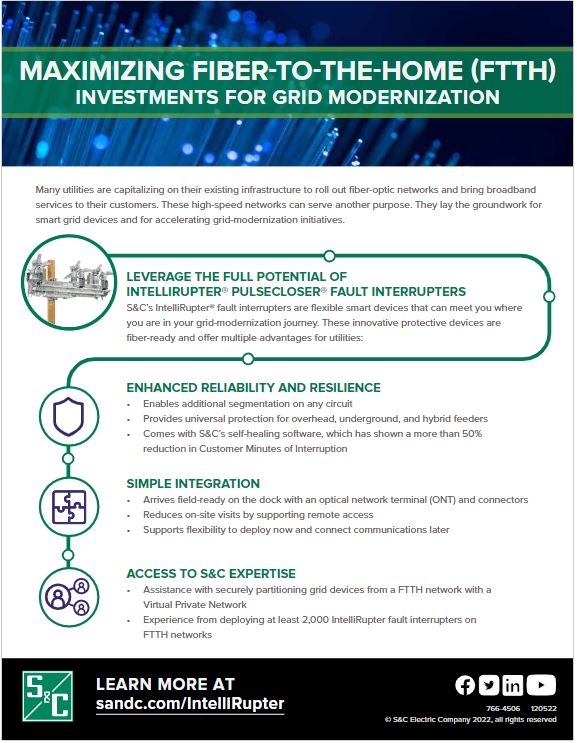 Maximizing Fiber-to-the-Home (FTTH) Investments for Grid Modernization